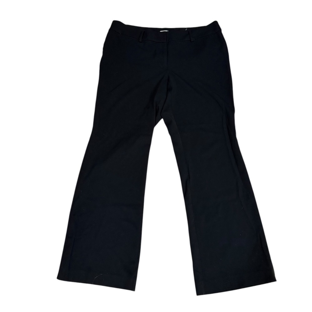Loft Outlet Black Curvy Dress Trouser Pants Womens Size 16 Wide Leg Office Work
